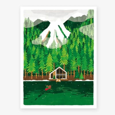 Affiche de Chamonix haut de gamme 50x70 cm, imprimée sur du papier texturé mat.