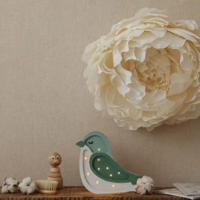 Mini lampe veilleuse oiseau Pistachio Cream, lumière douce pour les chambres.