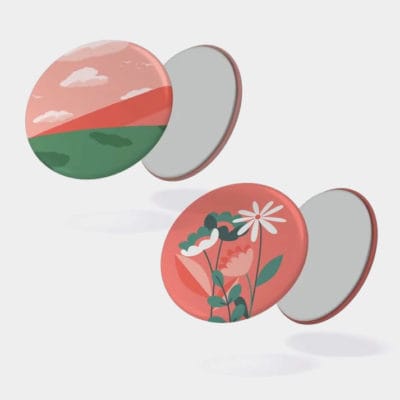 Set de deux magnets Maison Joliette, collection Love is in the air, couleur rose.