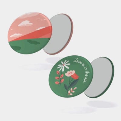 Lot de 2 magnets fleurs vertes, Love is in the air, par Maison Joliette.