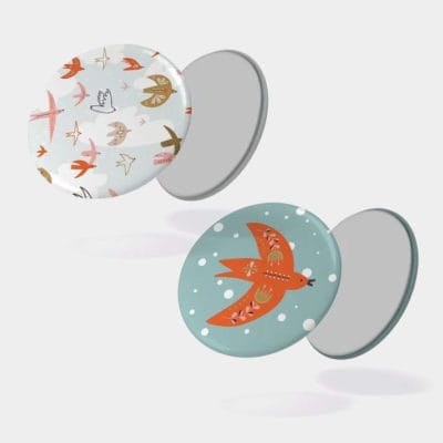 Lot de magnets illustrés Maison Joliette, thèmes Libre Comme l'Air et Oiseau Rouge.