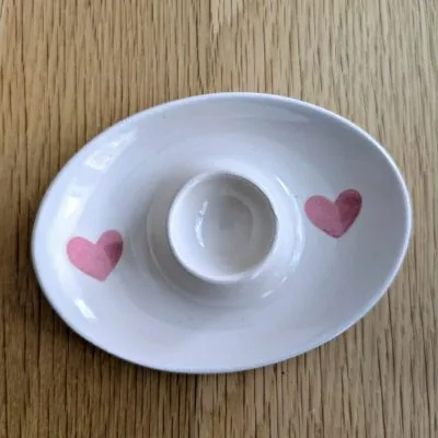 Coquetier Cœur Rose - maison Roussot