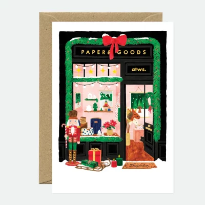 Carte de vœux Noël ATWS Shop, prête à personnaliser et envoyer.