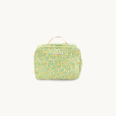 Pochette Liberty Gommu Pocket verte et jaune, idéale pour rangement.