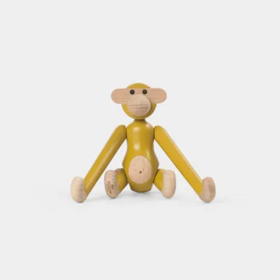 Mini singe jaune - Hêtre - Kay Bojesen