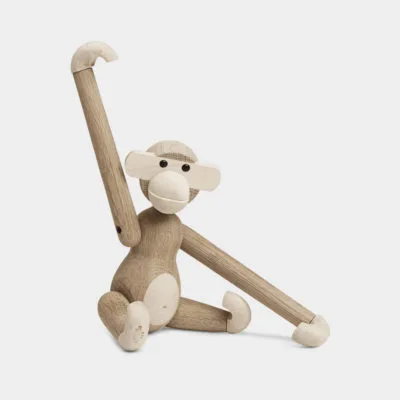 Figure iconique du singe de Kay Bojesen en chêne et érable.