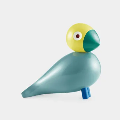 Oiseau chanteur Sunshine - Bleu turquoise et jaune - Kay Bojesen