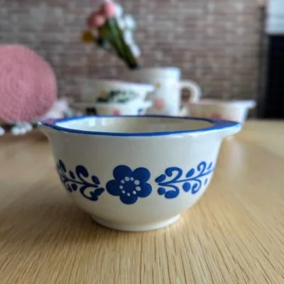 Bol couronne Fleurs Bleu - maison Roussot