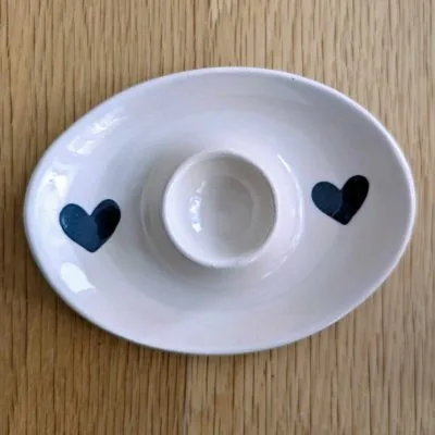 Coquetier Cœur Bleu - maison Roussot