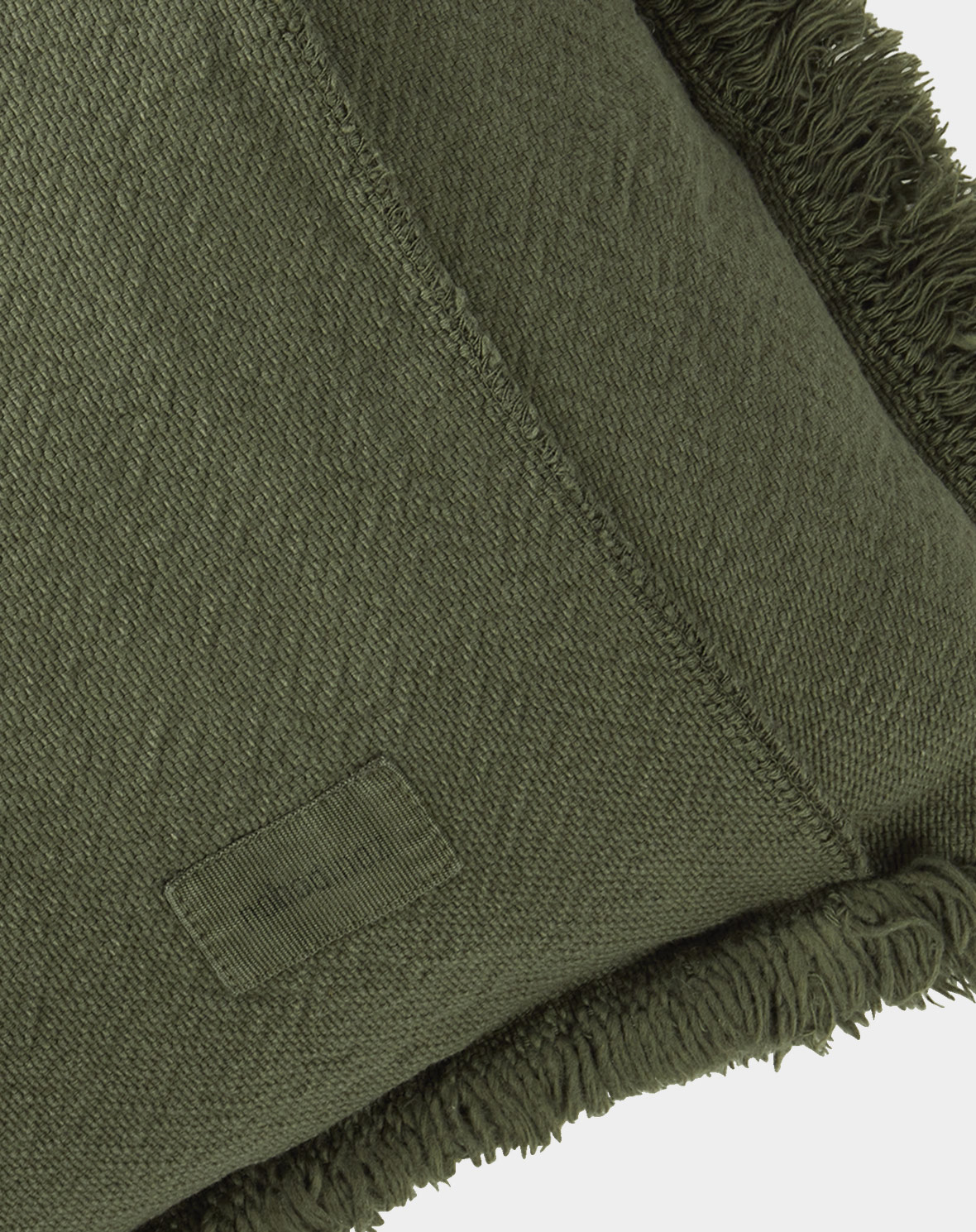 Coussin à franges Landscape en coton lavé - Vetiver - Nobodinoz – Image 2