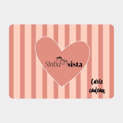 E-carte cadeau Sinba Sista électronique, idéale pour un cadeau de dernière minute.