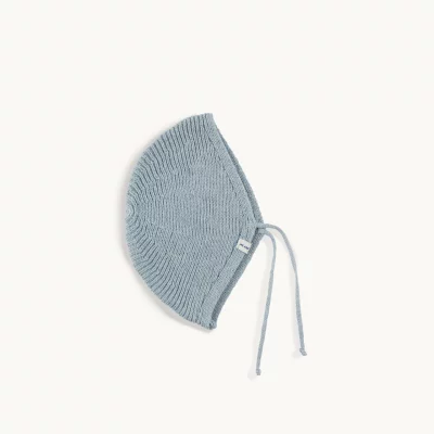 Bonnet à cordon Big Gommu Bleu ciel en coton biologique pour bébés