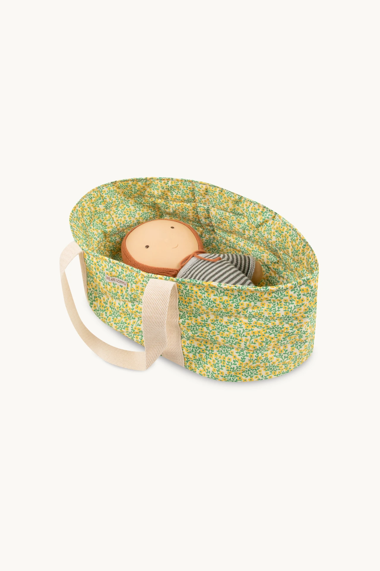 Couffin Gommu Liberty en coton fleuri, doux et transportable, idéal pour Big Gommu.