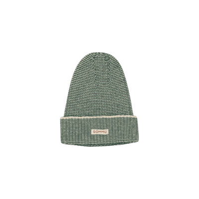 Bonnet GOMMU, à micro rayures vert et sable, idéal pour les collection Gommu.