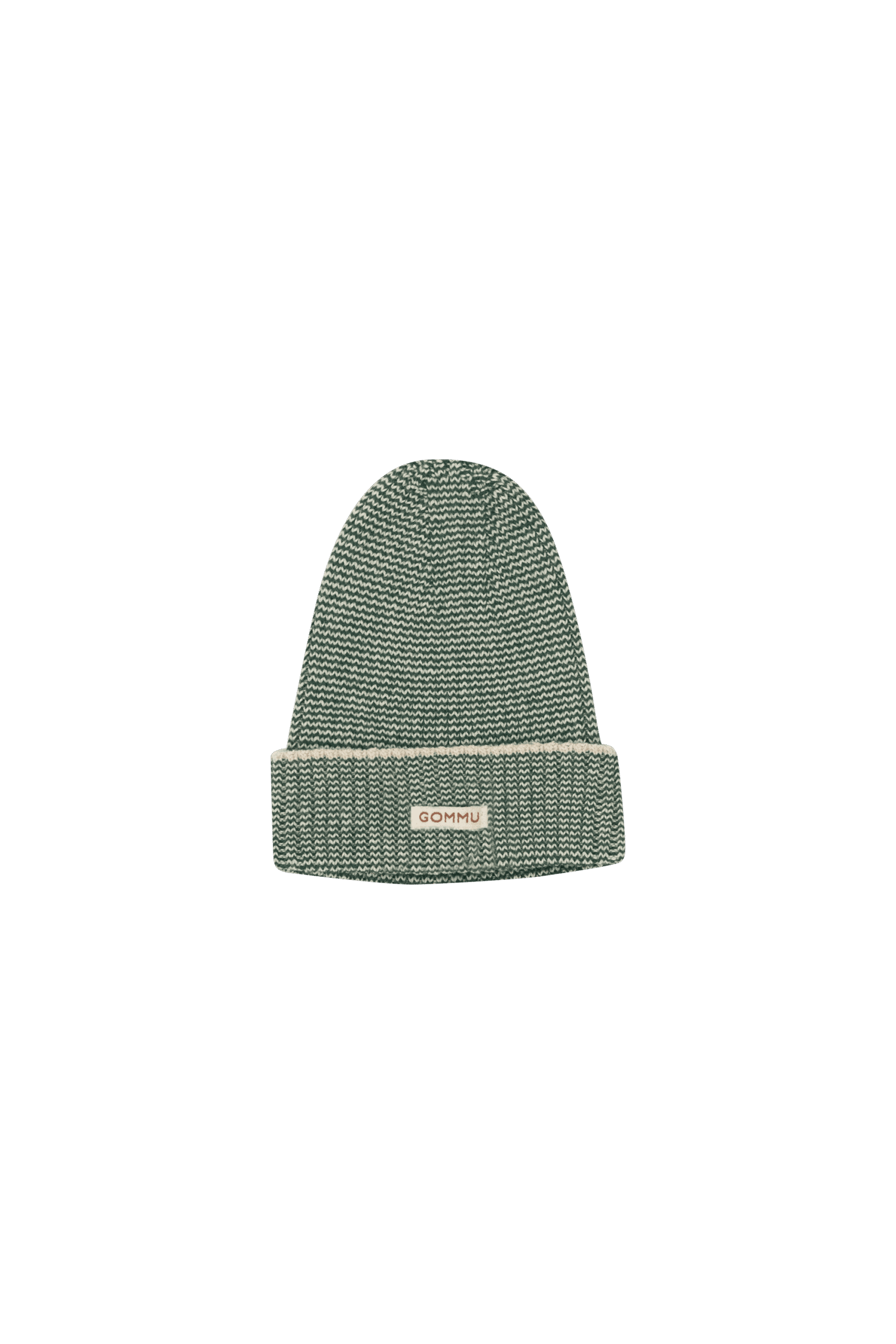 Bonnet GOMMU, à micro rayures vert et sable, idéal pour les collection Gommu.