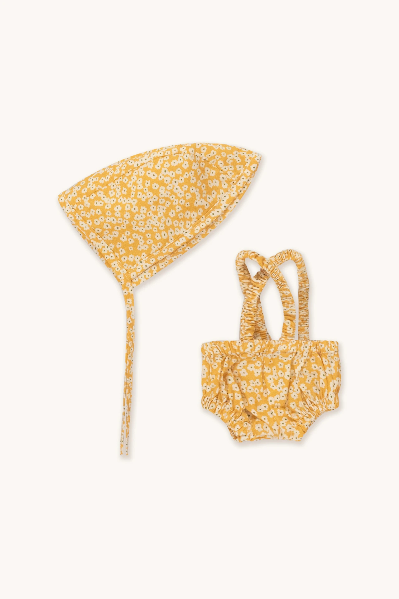 Bloomer à bretelles & chapeau Gommu fleurs jaunes de la marque We are Gommu