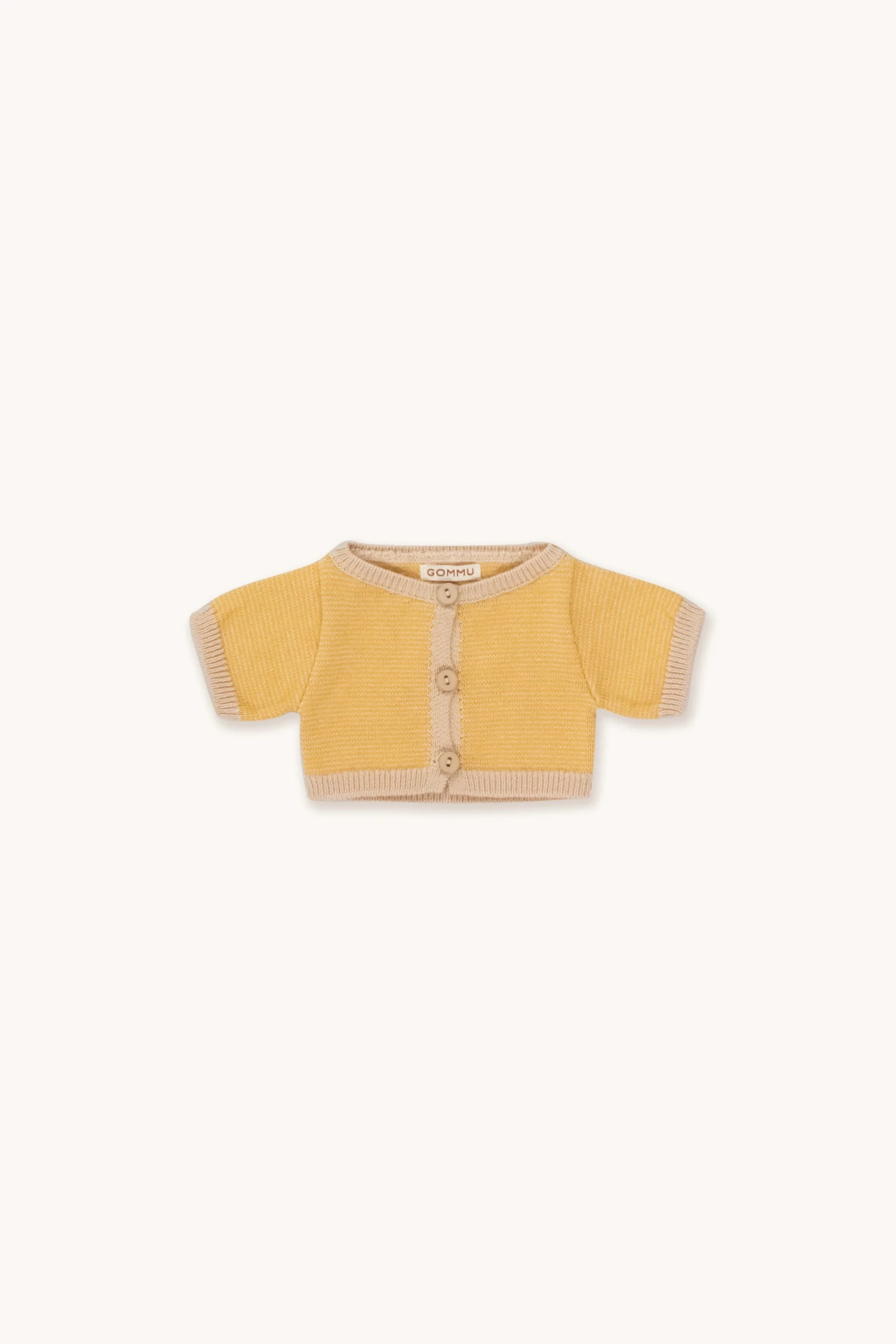 Cardigan à rayures Gommu Crème Moutarde de la marque espagnole We are Gommu