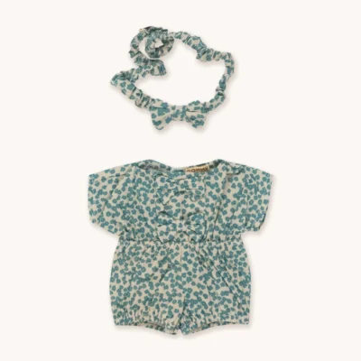 combinaison et nœud Gommu fleurs vertes de la marque We are Gommu