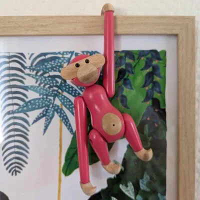 Mini singe rose - Hêtre - Kay Bojesen