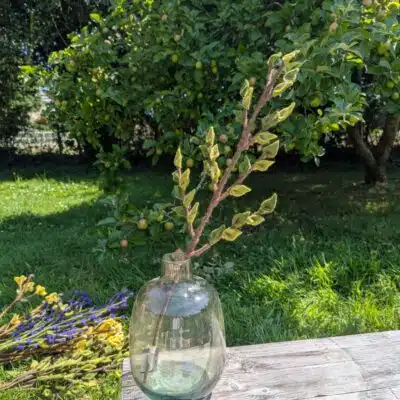 Branche avec feuilles vertes en feutre 60 cm - Gry & Sif