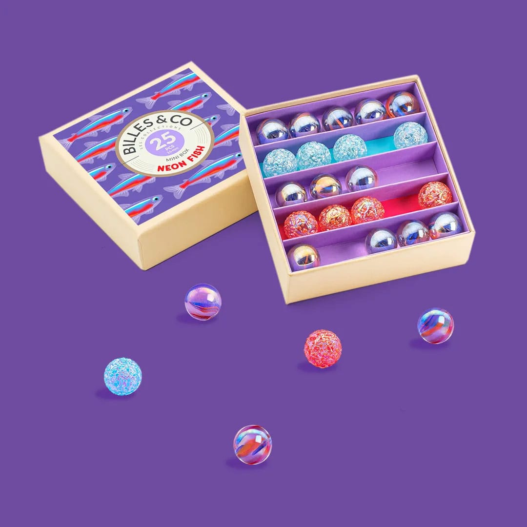 Mini coffret Neon Fish - 25 billes - Billes & Co – Image 3