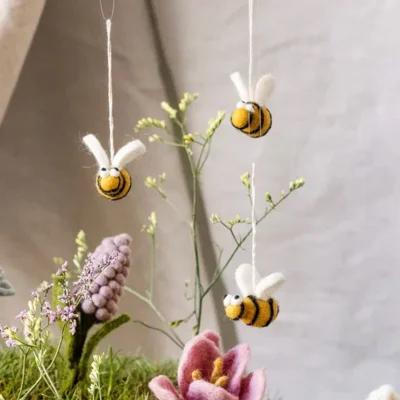 Lot de 3 abeilles à suspendre Gry & Sif