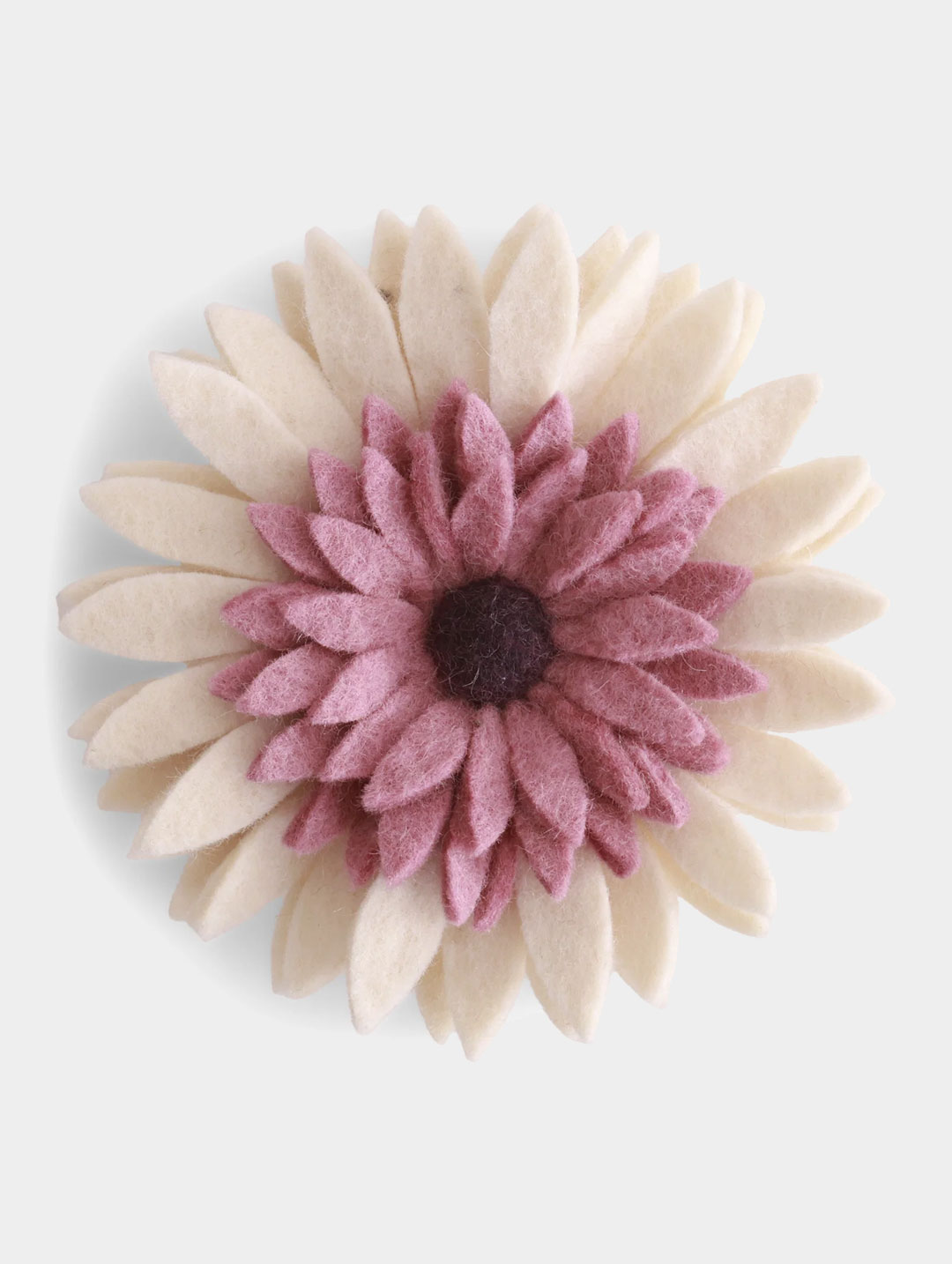 Gerbera de décoration murale en feutre 16 cm - Gry & Sif – Image 5