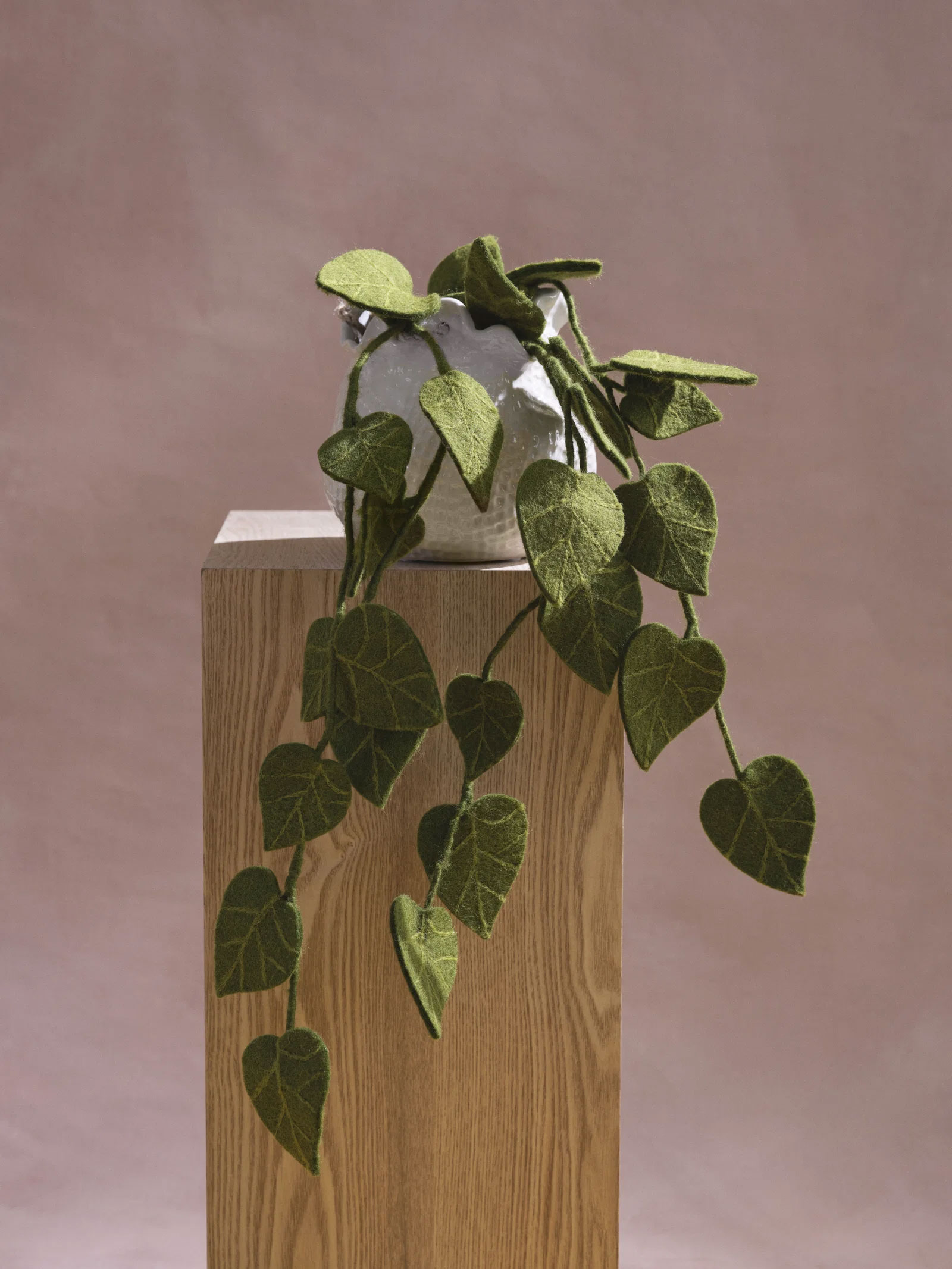 Branche de succulente en feutre 80 cm - verte – Image 2
