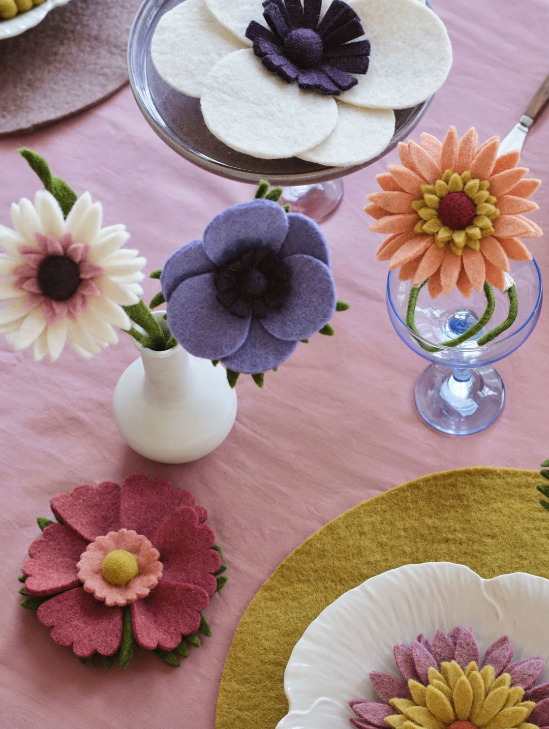 Gerbera en feutre de la marque Gry & Sif